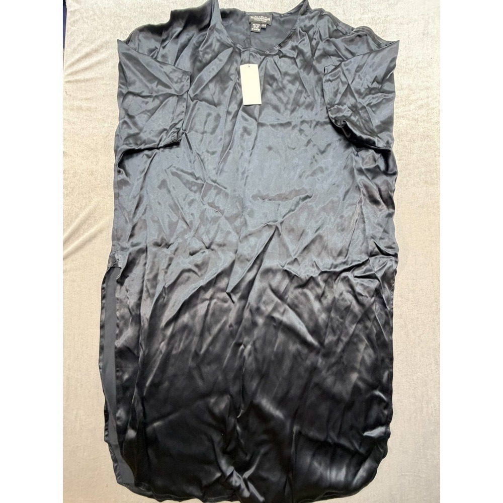 The J.Peterman‎ Company 100% Silk Pullover Women Size XS Black